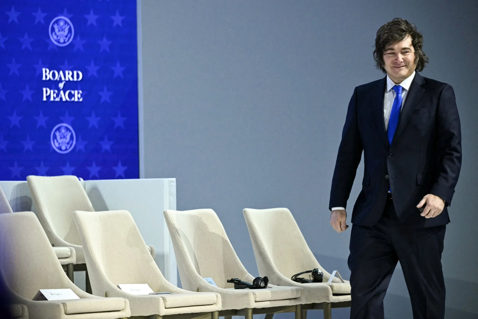 Javier Milei en Davos el 22 de enero.