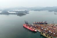 Yantian International Container Terminals As China Discusses Frontloading Stimulus to Counter Tariff Hit