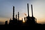 Sunset at the Ecopetrol Barrancabermeja refinery in Barrancabermeja, Colombia.