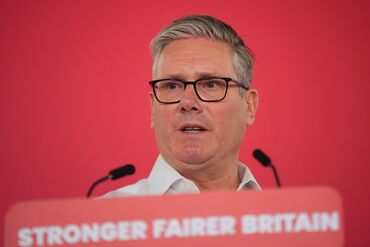Keir Starmer gives a speech in London, on May 11.