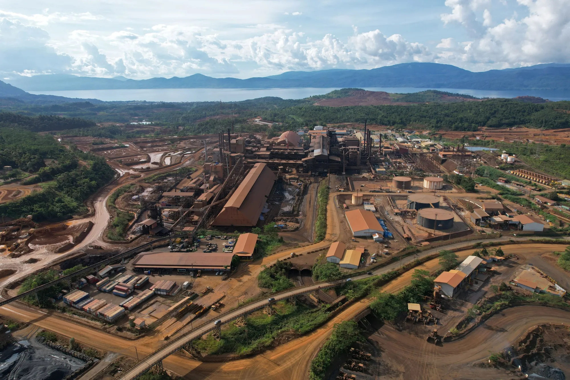 A nickel mining site in Sorowako, South Sulawesi, Indonesia.