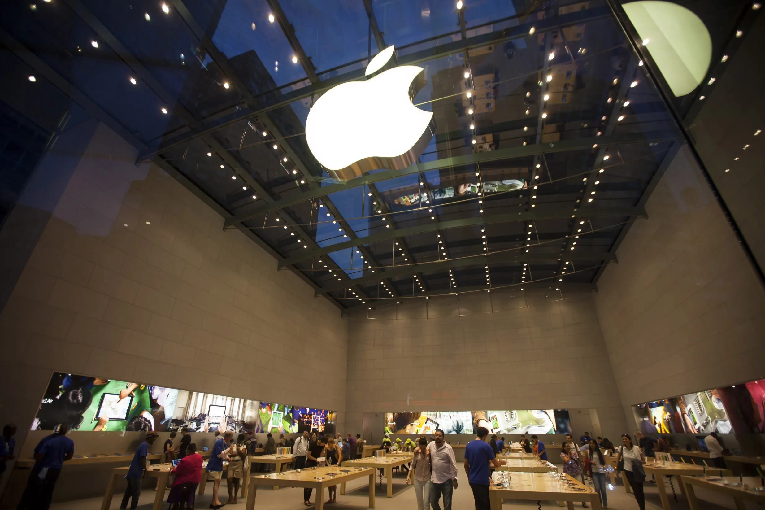 An Apple store on the Upper West Side of New York.