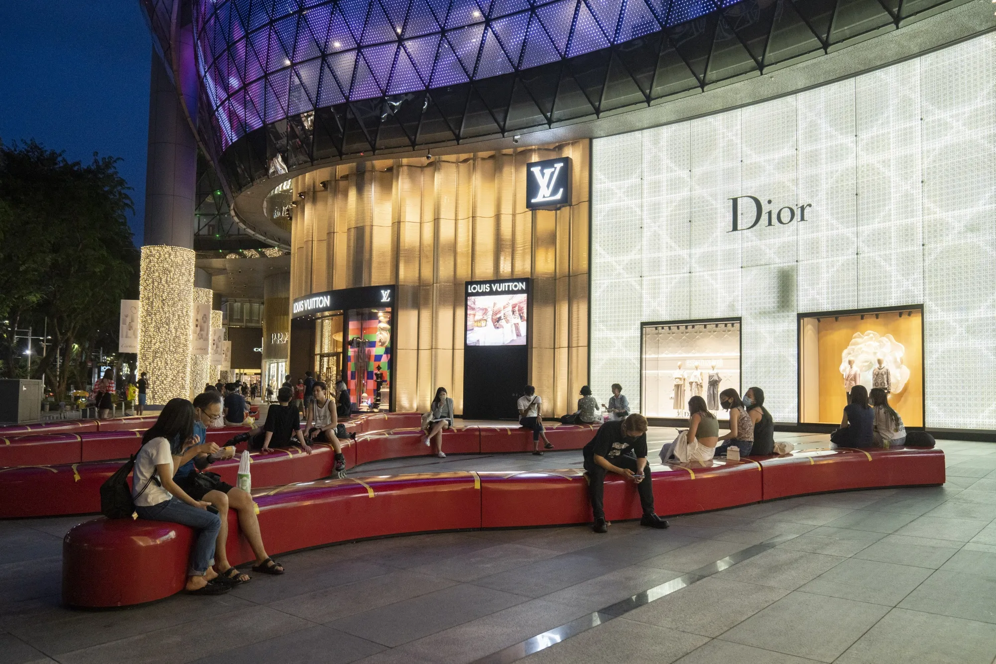 Outside ION Orchard mall on Orchard Road in Singapore.