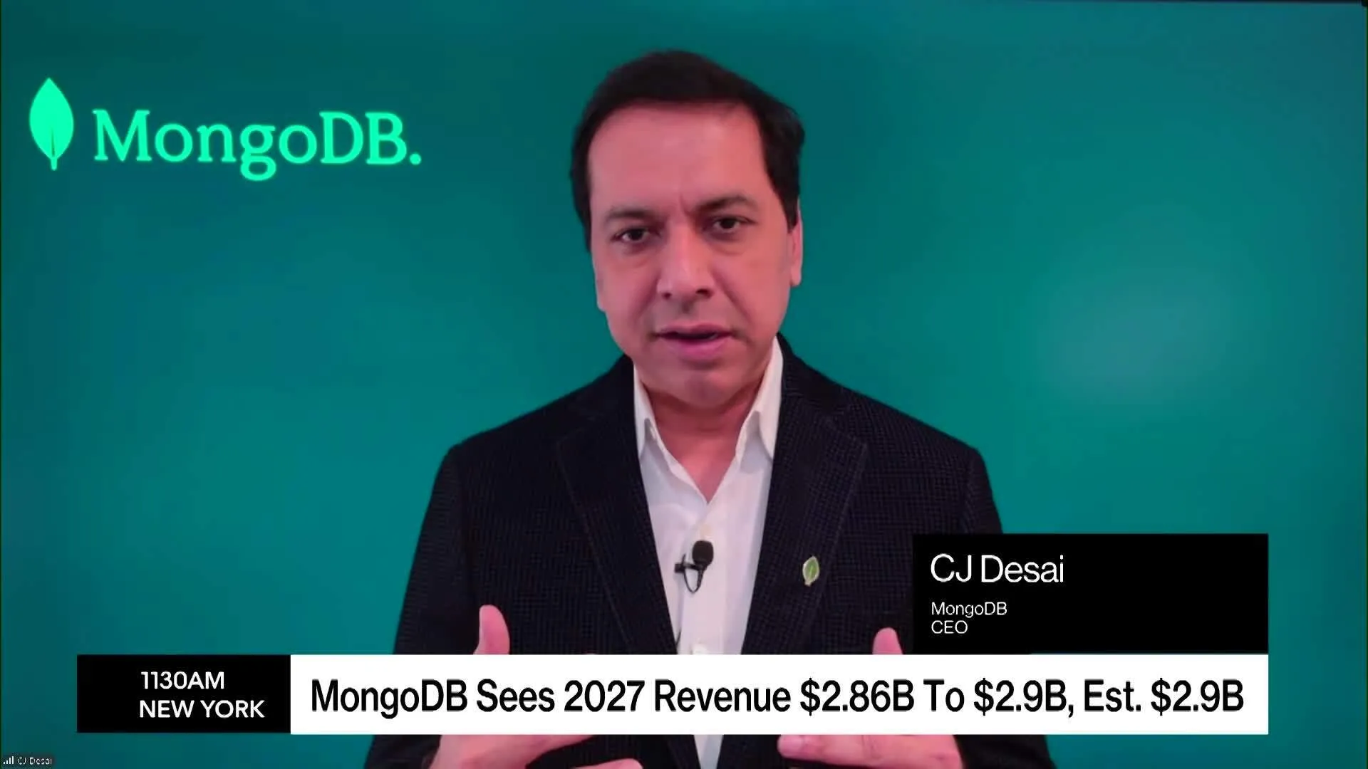 Watch MongoDB Tumbles as Weak Forecast Revives Concerns - Bloomberg Kép