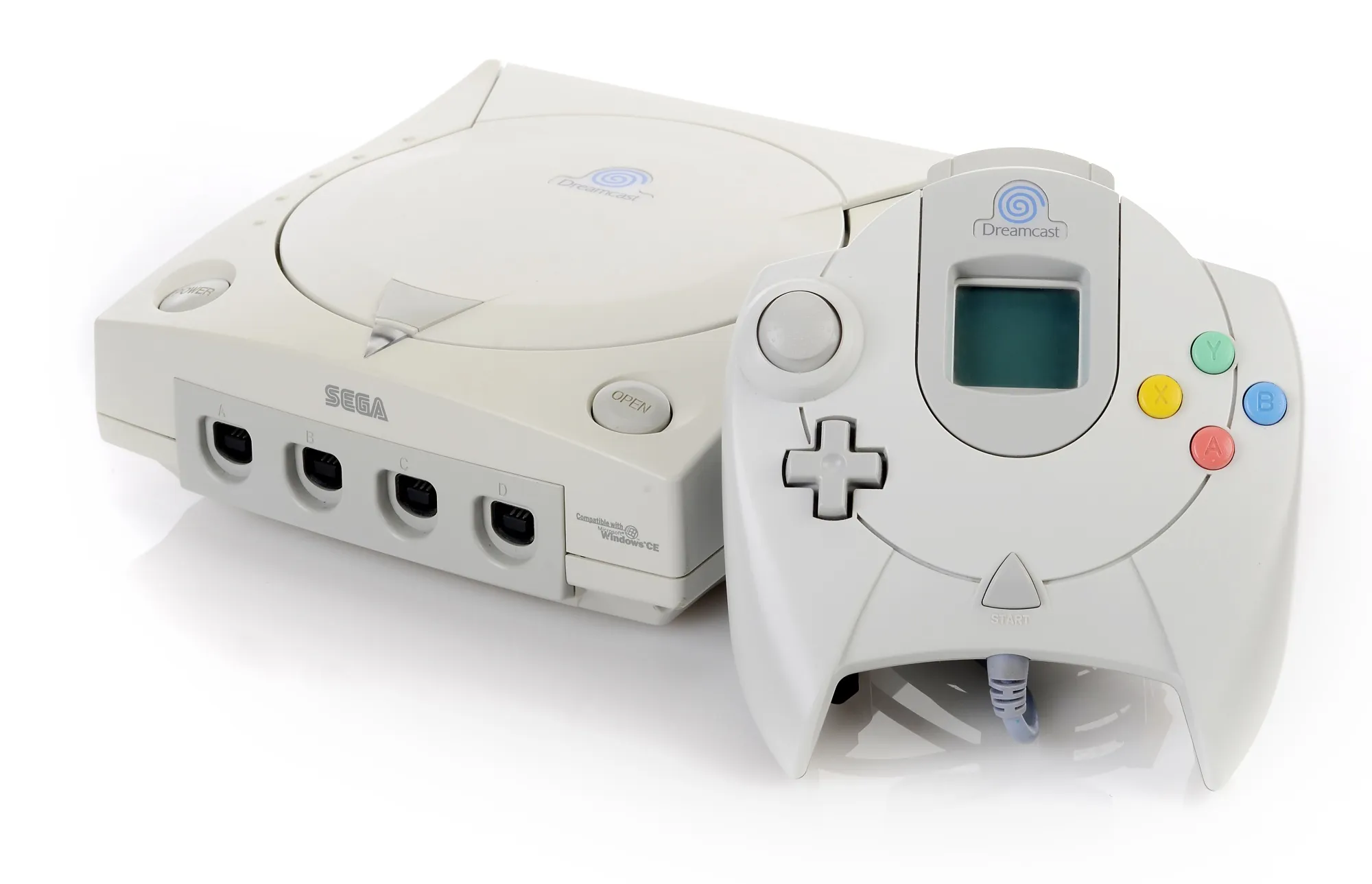 The Sega Dreamcast console.