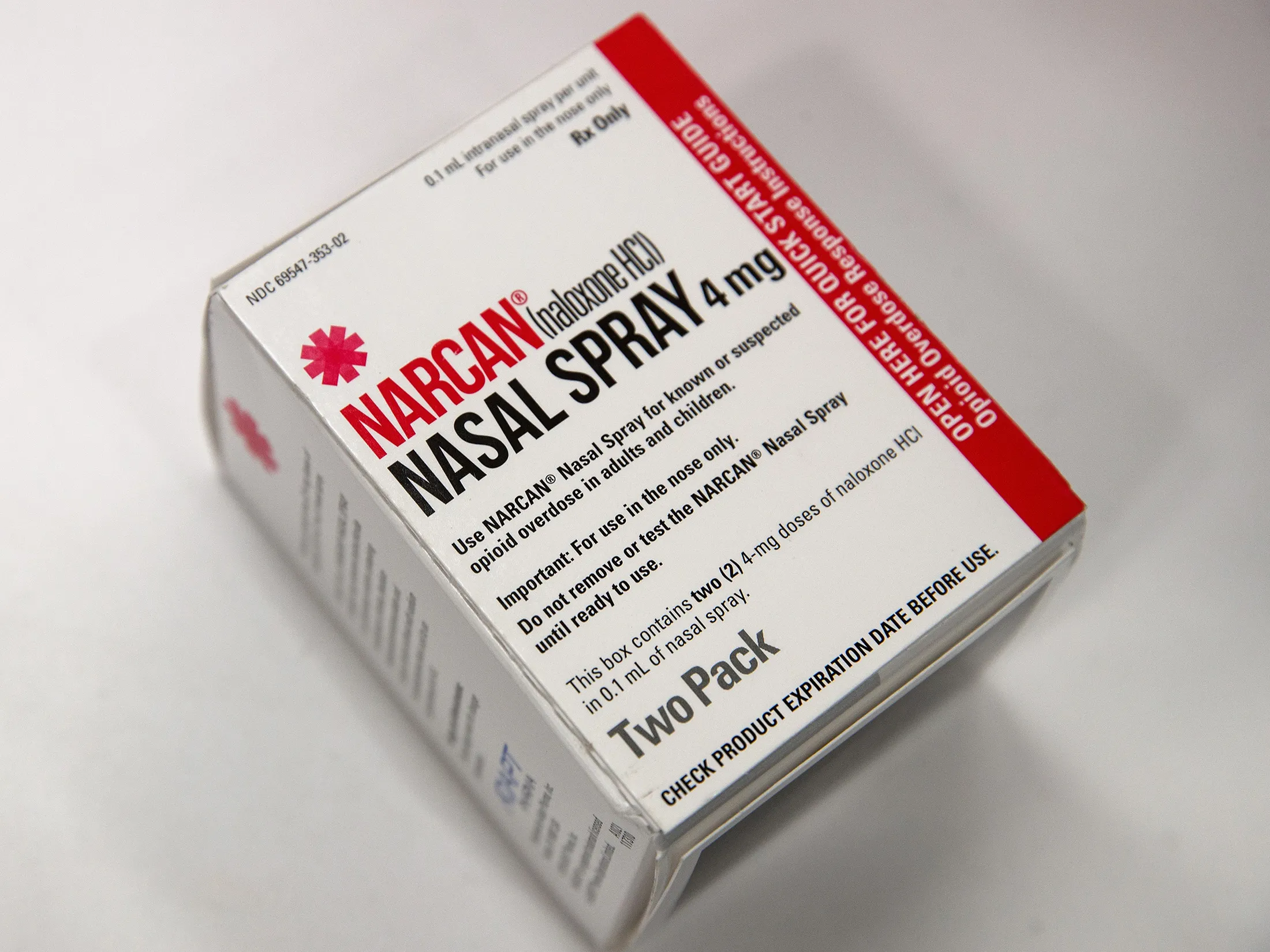 Narcan (Naloxone) nasal spray.