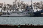 Seized Ukrainian military vessels in Kerch, Crimea.