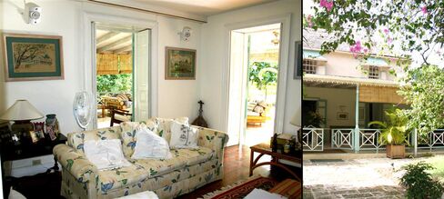 Guests happily converge in the inside lounge and the front porch.