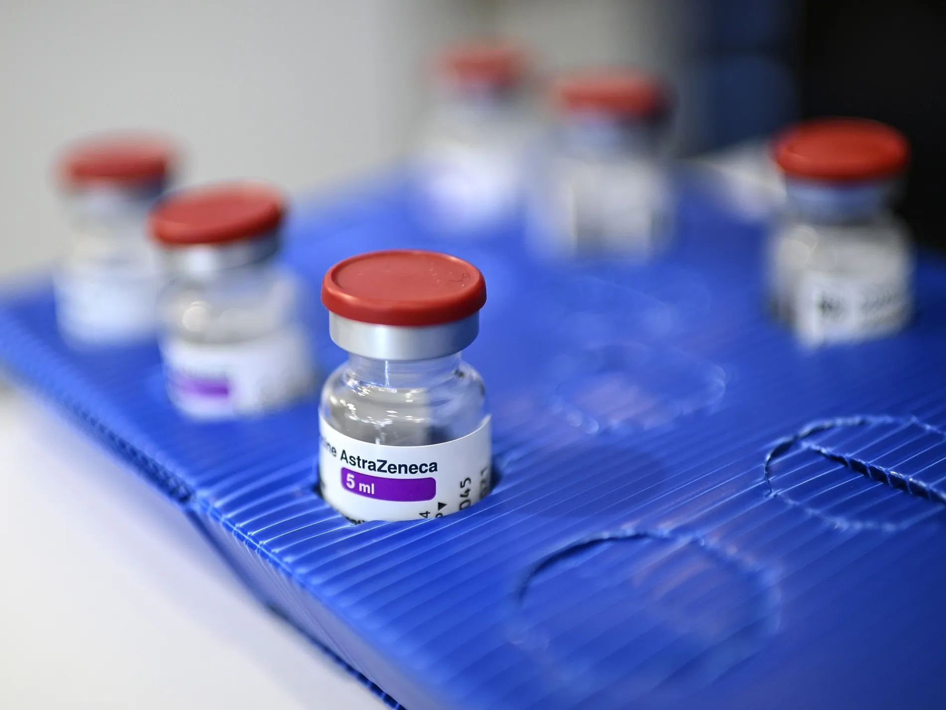 Vials of the AstraZeneca Covid-19 vaccine.