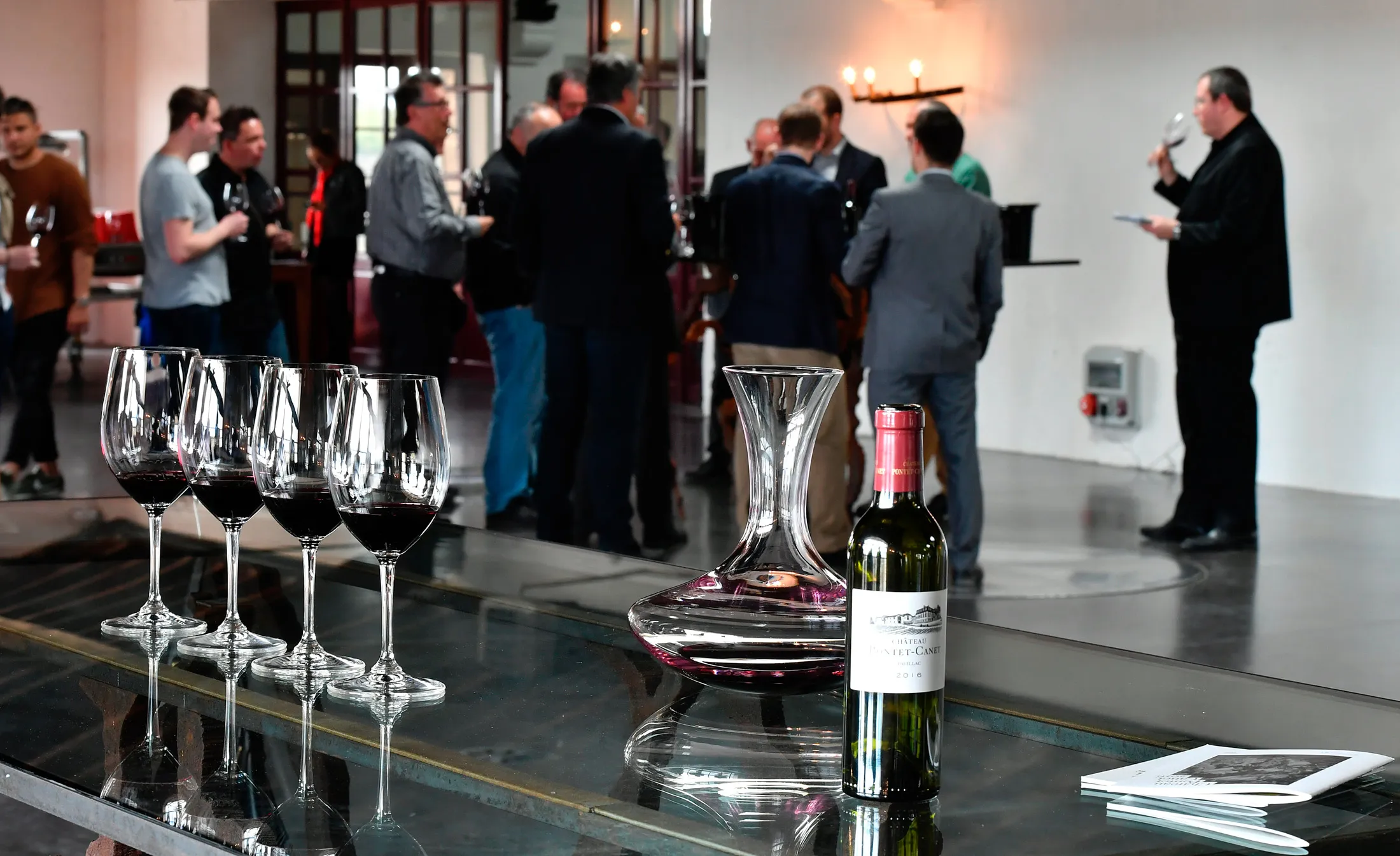 During a previous year’s Bordeaux En Primeur, wine buyers participate in a tasting at Chateau Pontet-Canet in Pauillac.&nbsp;
