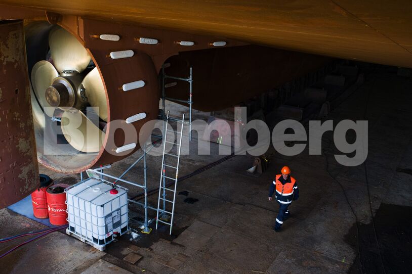 Industrial Labor At A French Shipyard