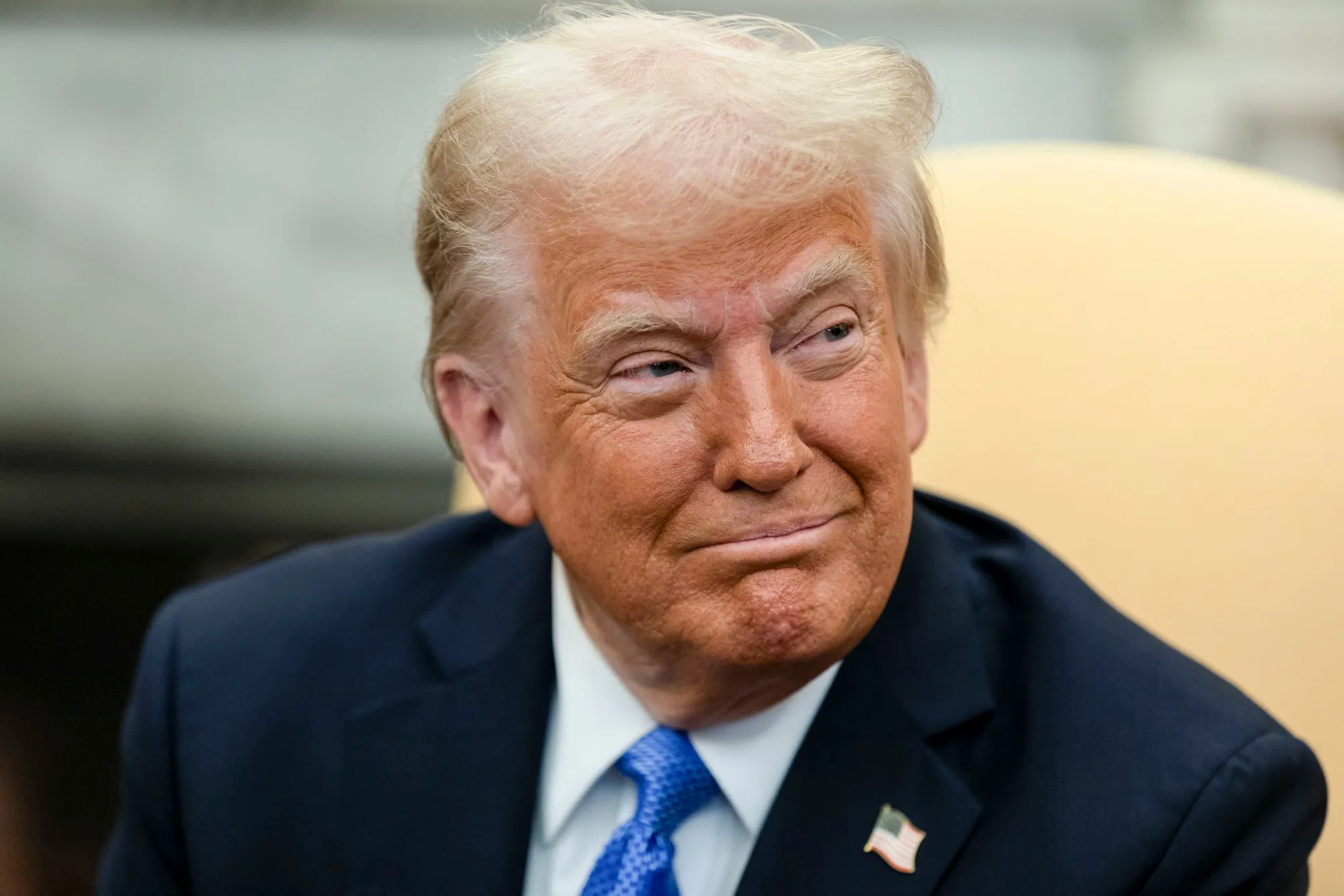 The&nbsp;CBS News/YouGov poll showed US President Donald Trump’s approval rating at 53% during his first month in office.&nbsp;