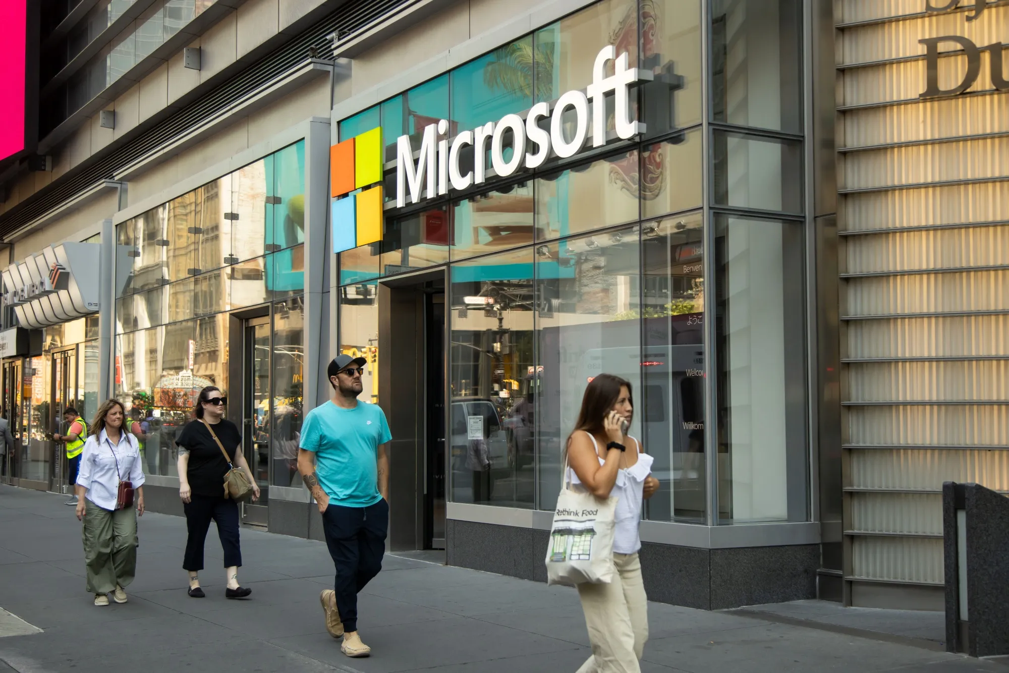 A Microsoft office in New York’s Times Square.&nbsp;