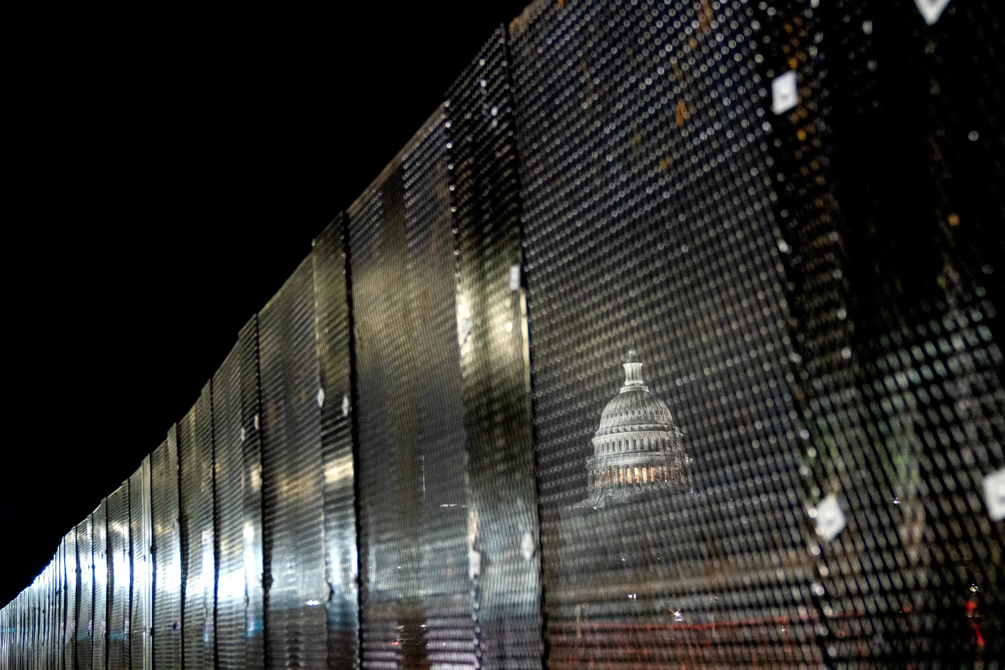Security fencing around the US Capitol on Jan. 3.