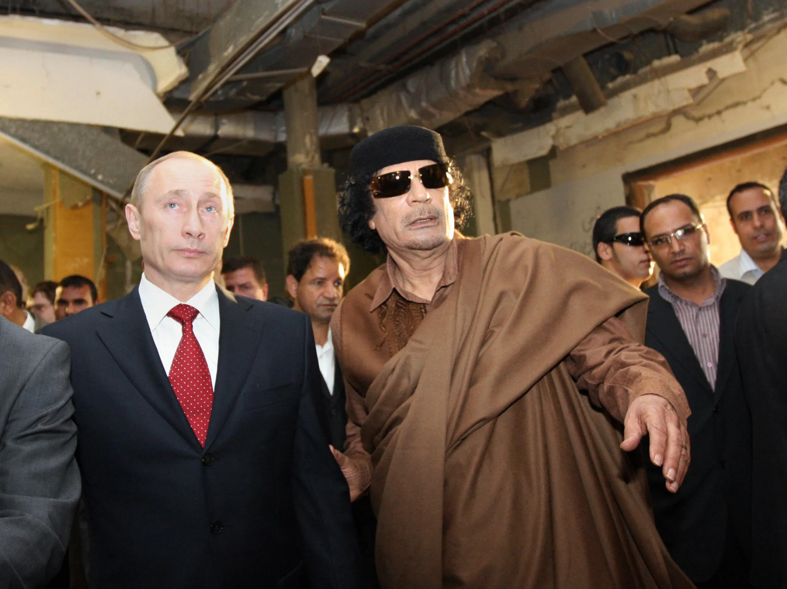 Putin's looking to restore Russian influence in Libya.
