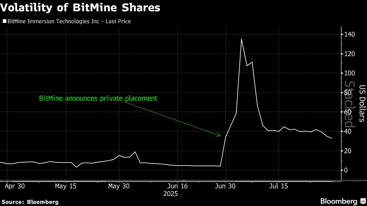 ⚫️ BLOOMBERG: "Investitori come Ark Investment Management acquistano azioni di BitMine Immersion Technologies dopo la trasformazione in società di tesoreria crypto"