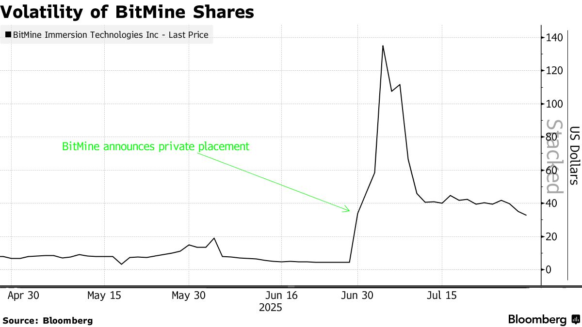 BitMine Stock (BMNR) Drops After Crypto Treasury Firm Initiates Buyback -  Bloomberg