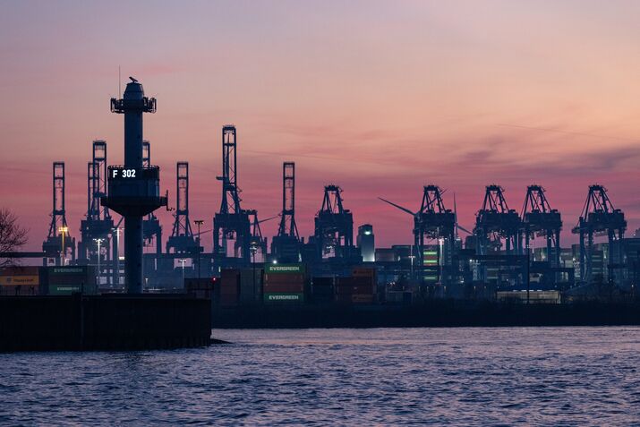 The Port of Hamburg in Hamburg.