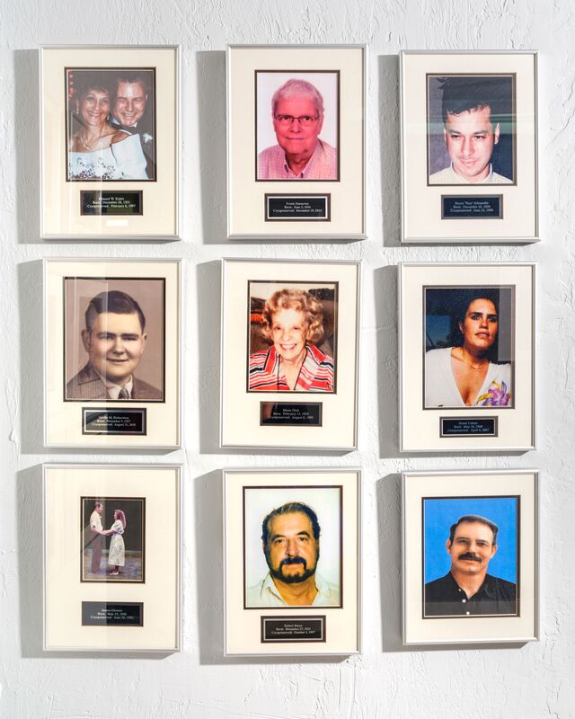 Photos of people whose bodies are being preserved at Alcor.