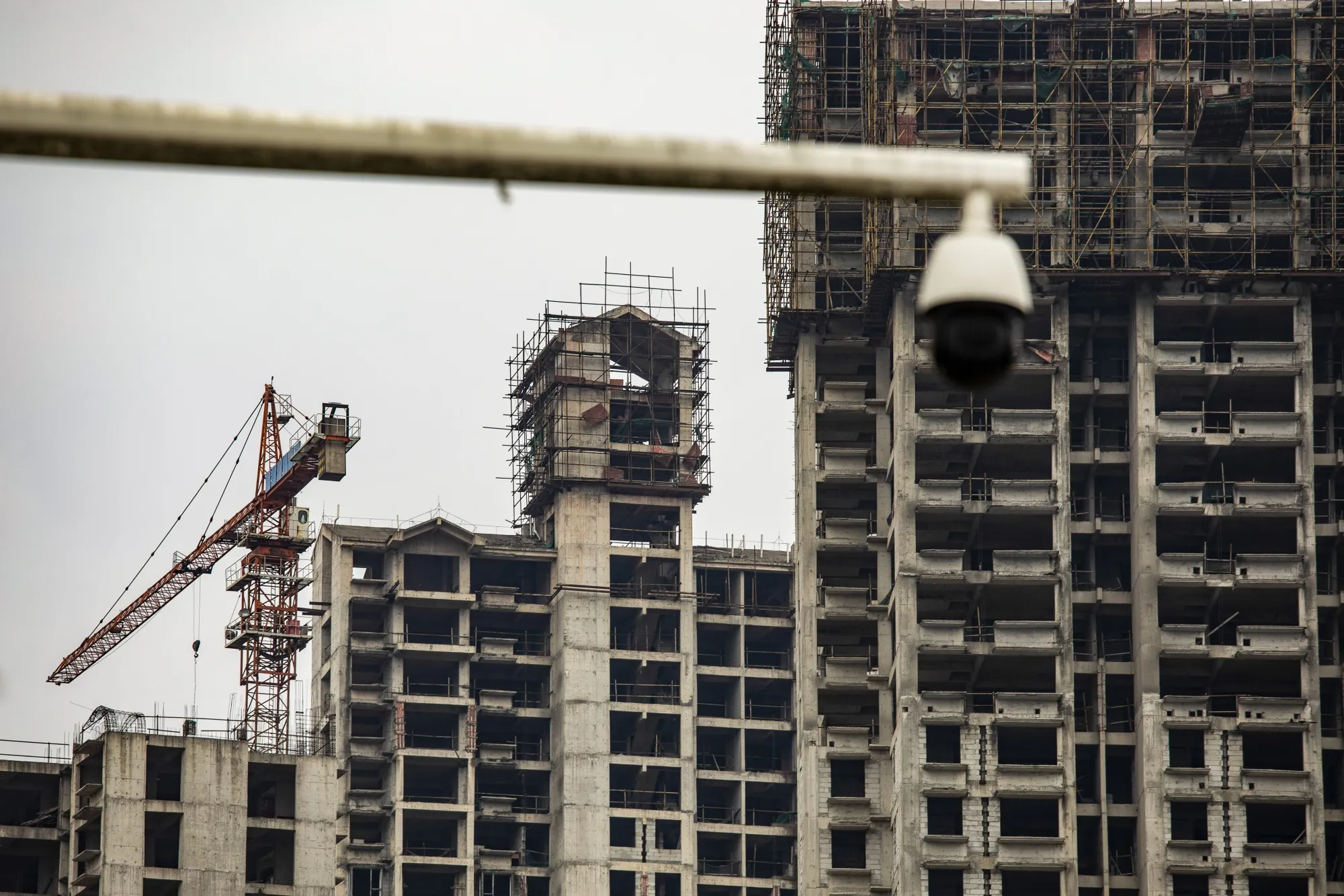 A stalled residential housing construction project in Zunyi, Guizhou province, China.
