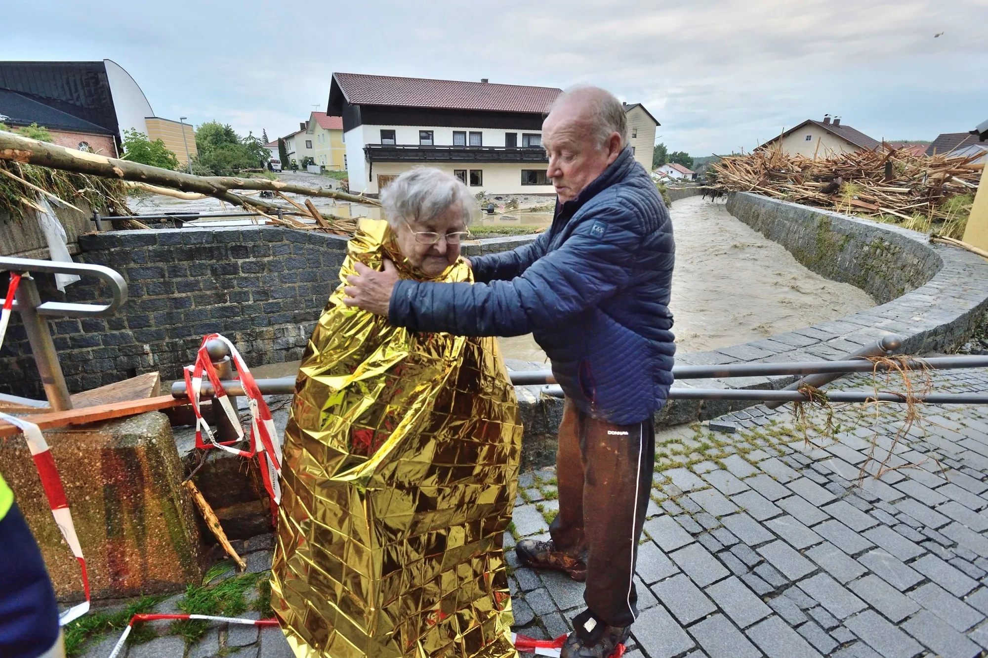 Flooding in the city Simbach at the Inn on June 1.
