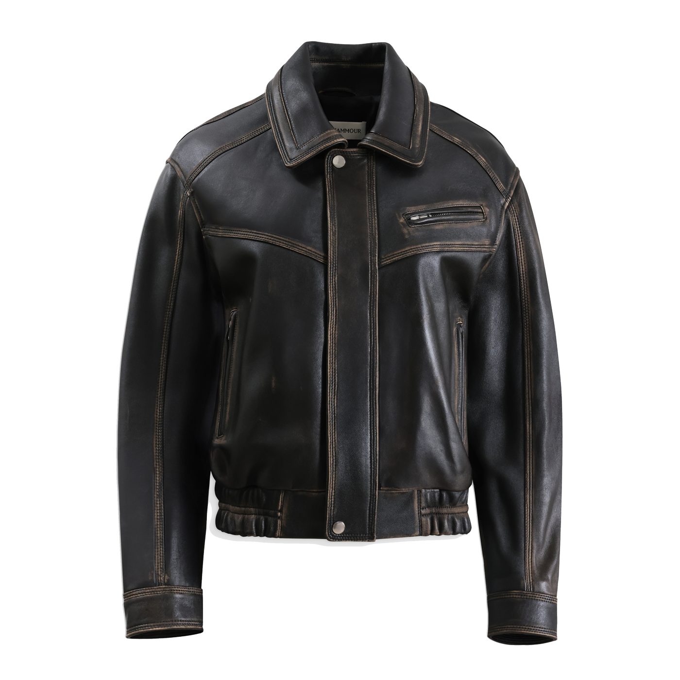 Nour Hammour Clint Cropped Bomber Jacket