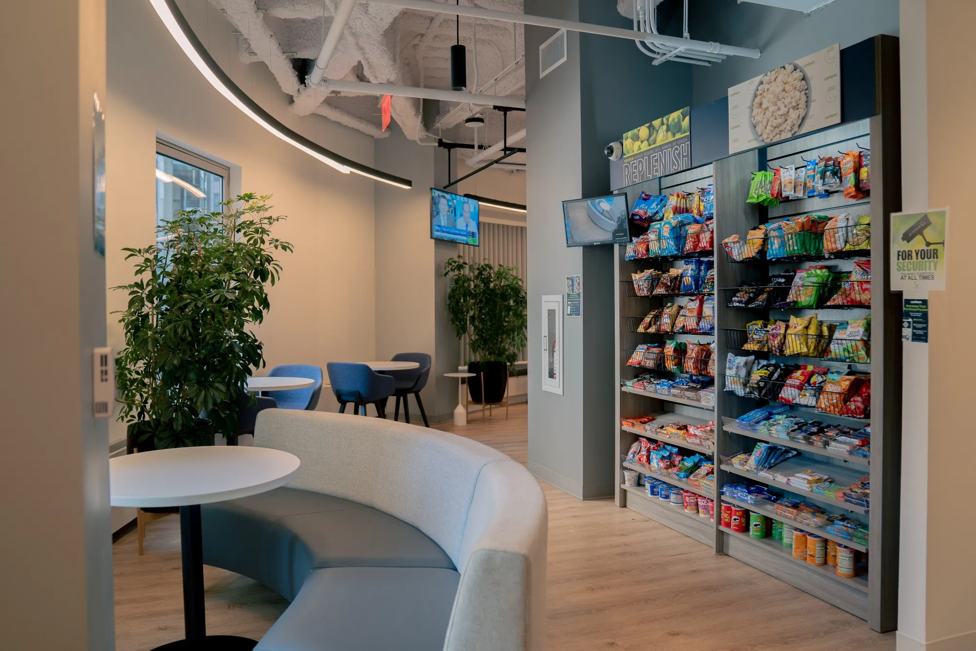 An office pantry at the Bank of Montreal (BMO) offices in New York in 2021.