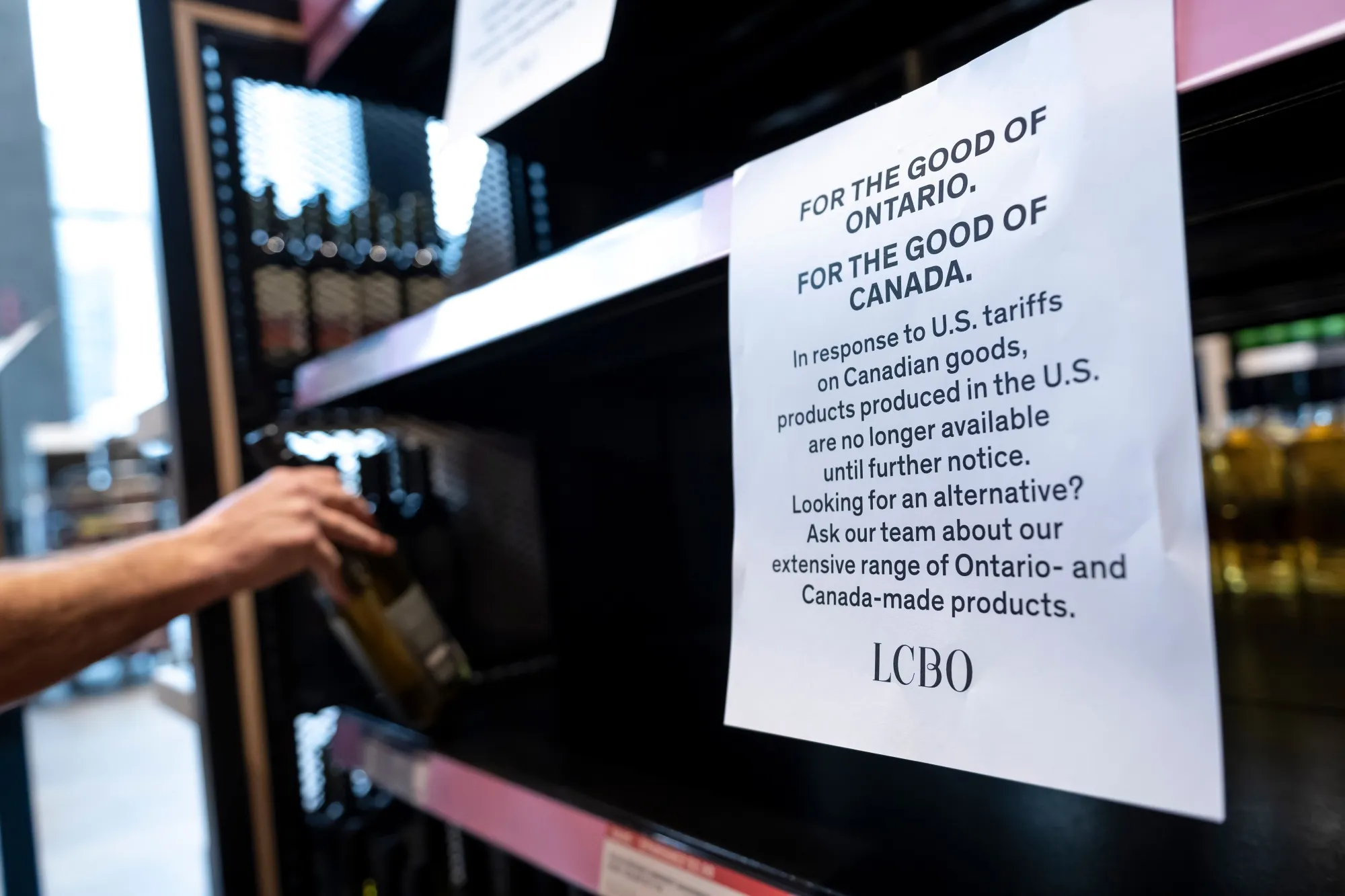 No (American) booze for you at Ontario’s liquor stores. Not until we get a new trade deal, Premier Doug Ford said Wednesday.