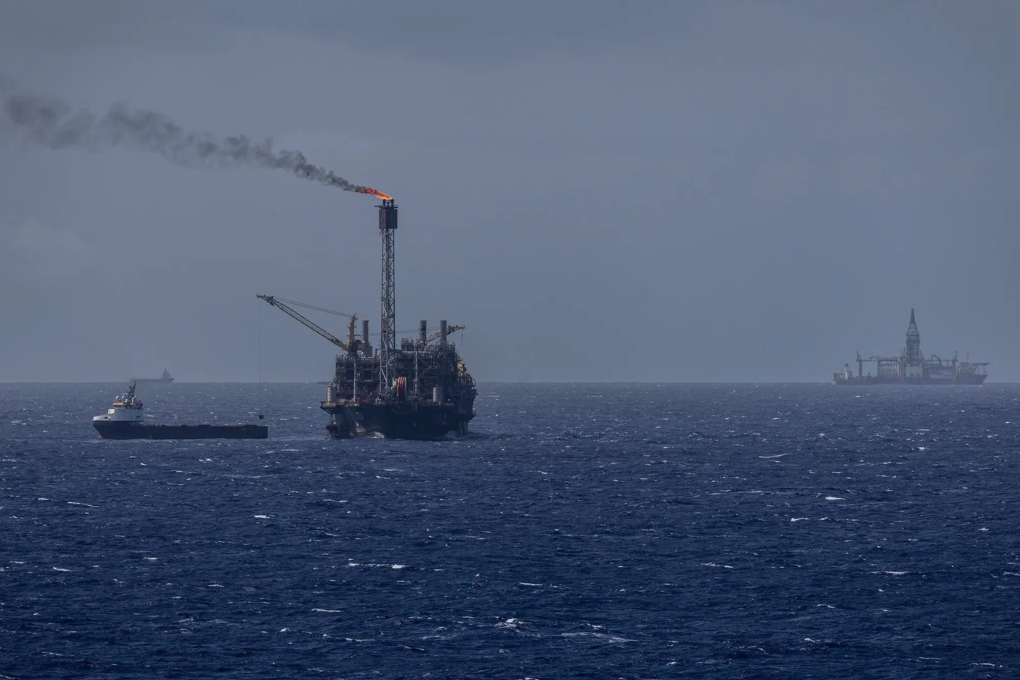 Vessels in the Buzios field off the coast of Rio de Janeiro, Brazil, on Oct. 24.