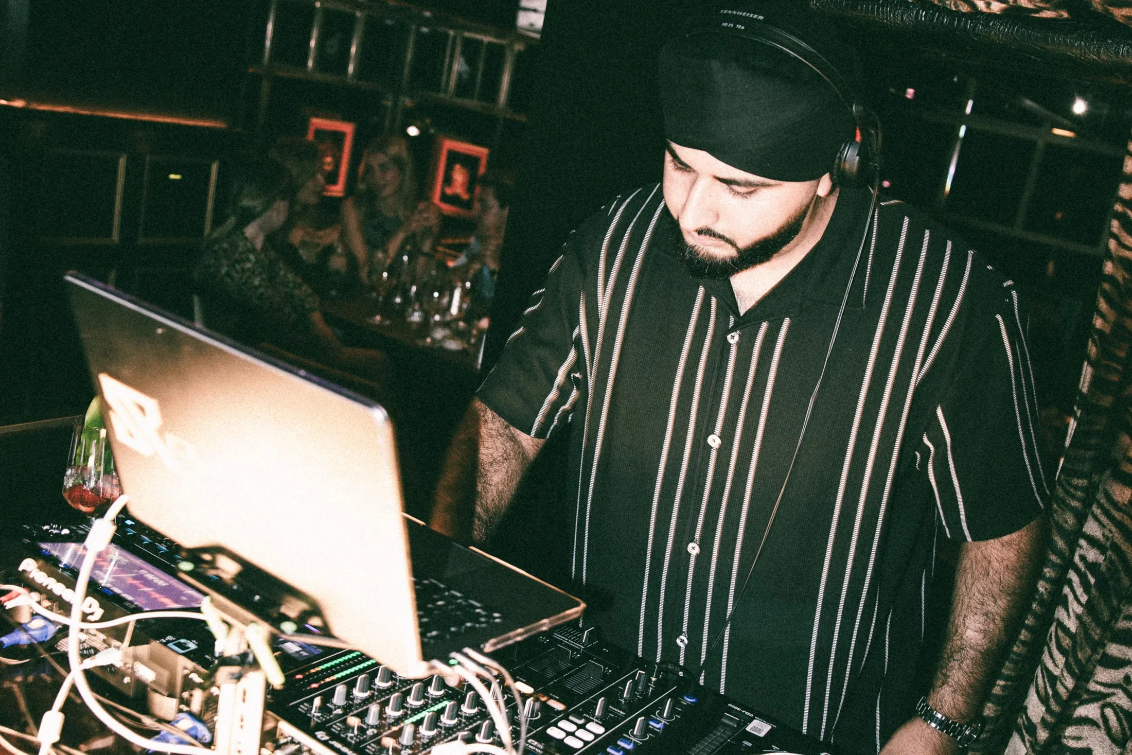 Playing at Ambassy, a new nightspot downstairs from Ambassadors Clubhouse in Mayfair.
