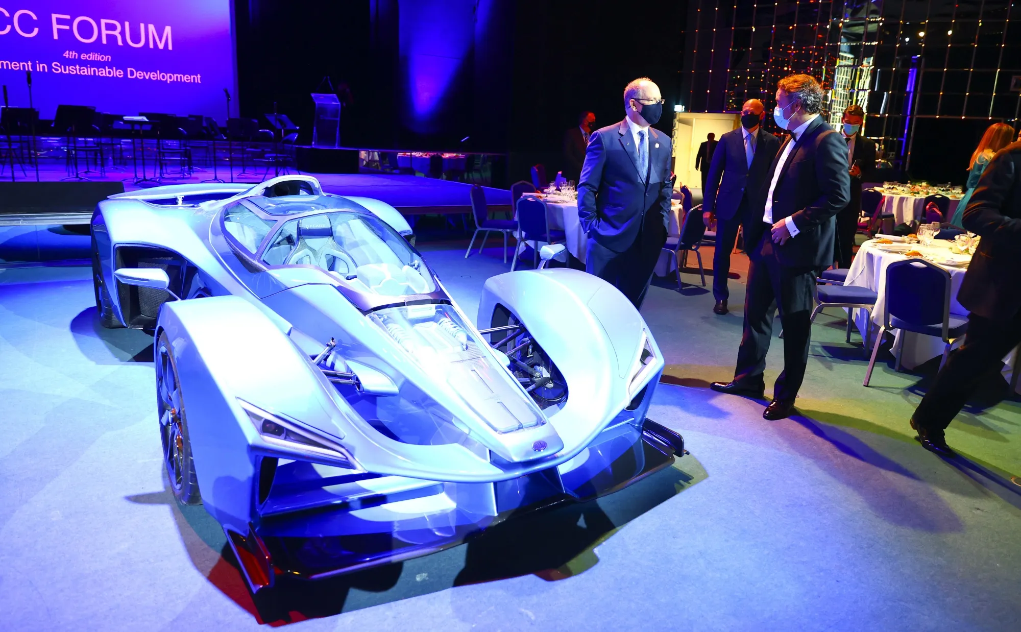French auto brand Delage unveils its new supercar the D12 in Monaco