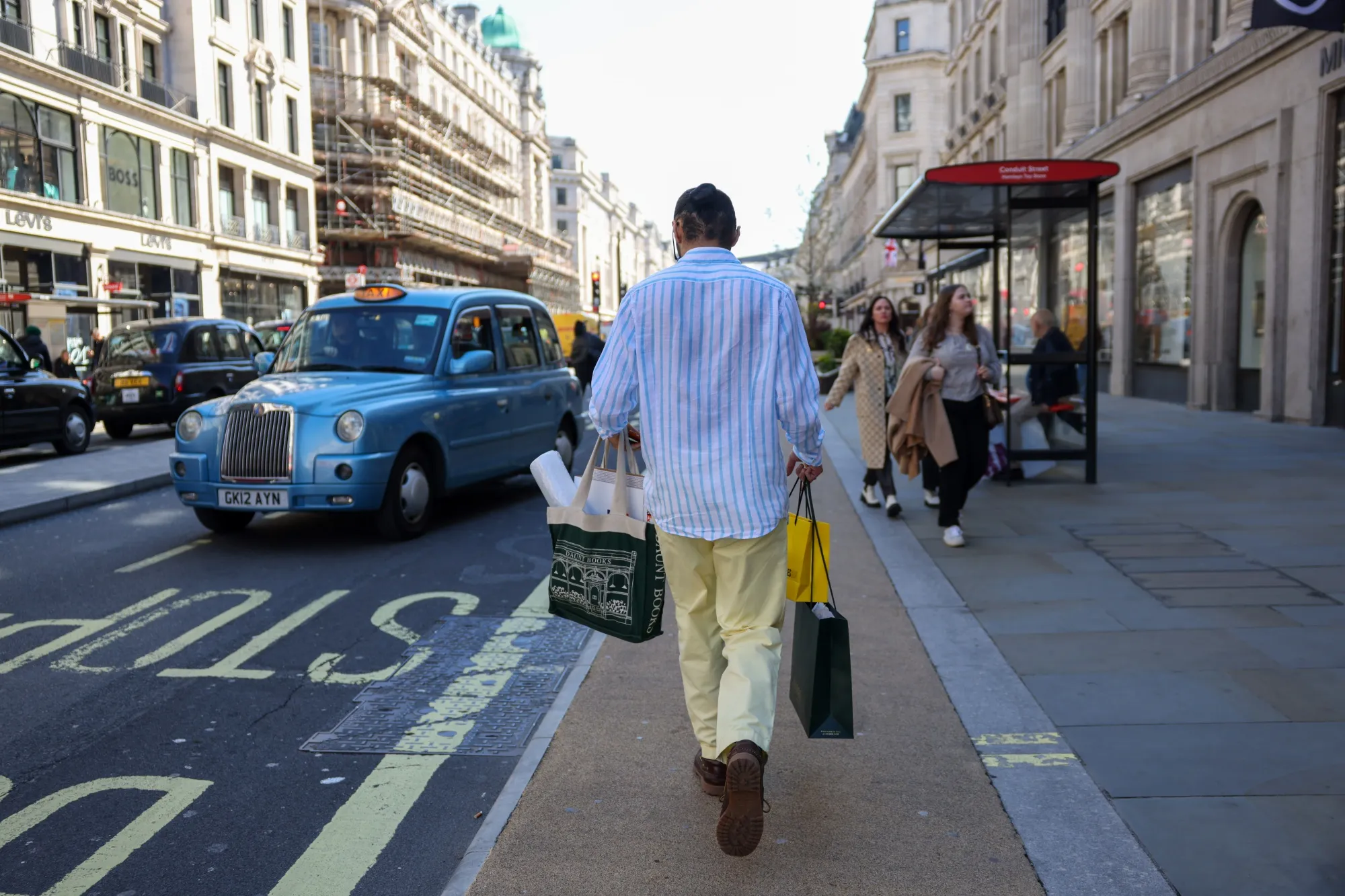 A shopper in central London.