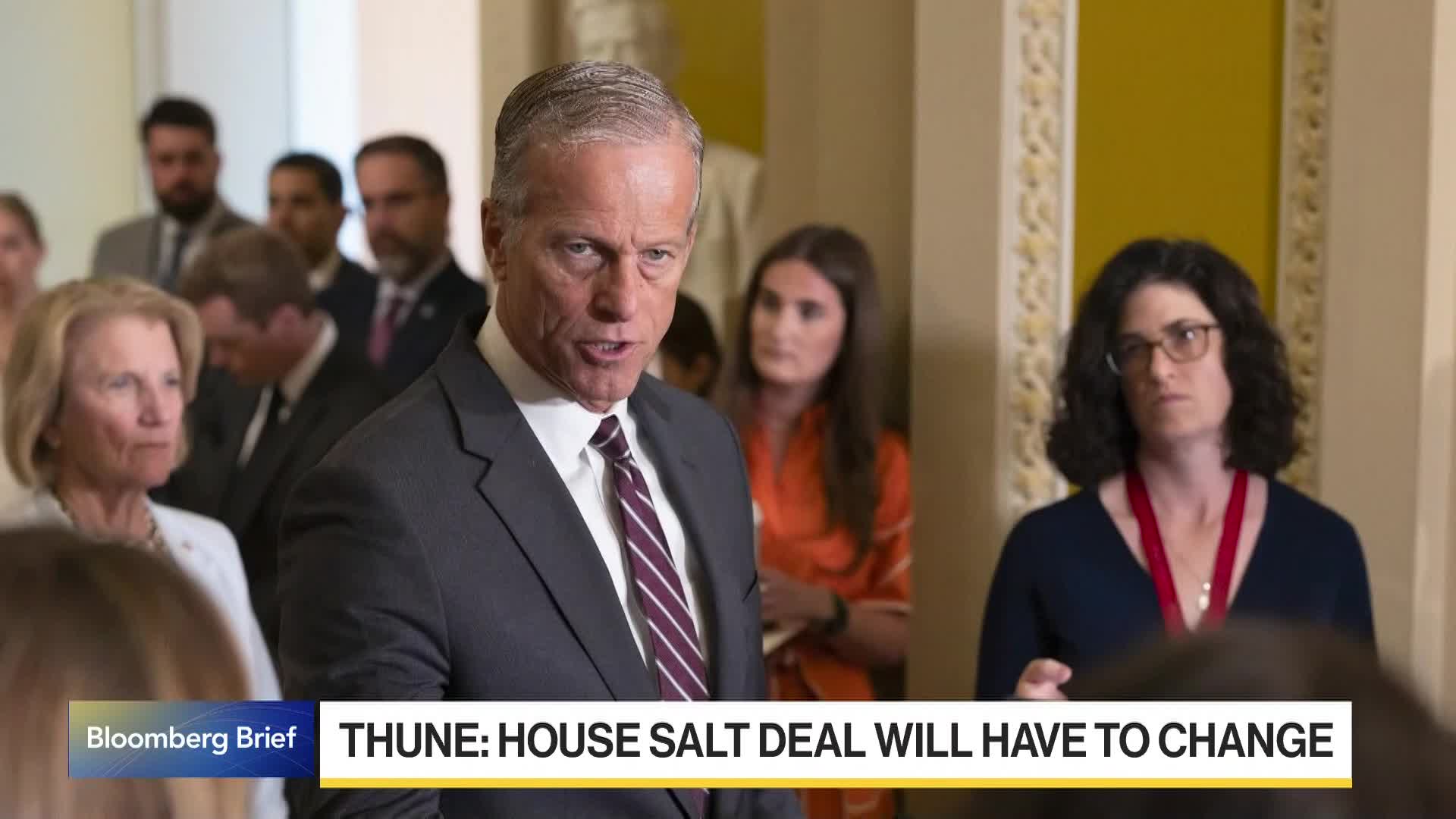 Senate Leader Thune Sees Changes for House SALT Deal