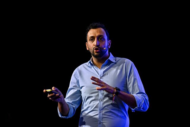 Ali Albazaz, CEO of Inkitt, speaking at Web Summit 2024 in Lisbon.