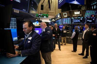 The New York Stock Exchange As US Stocks Rise