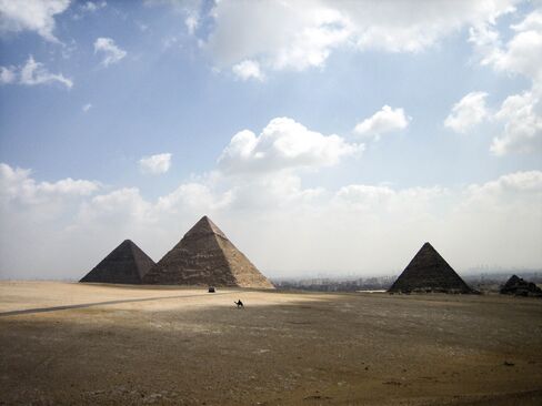 The pyramids of Giza, one of Unesco's iconic World Heritage Sites.
