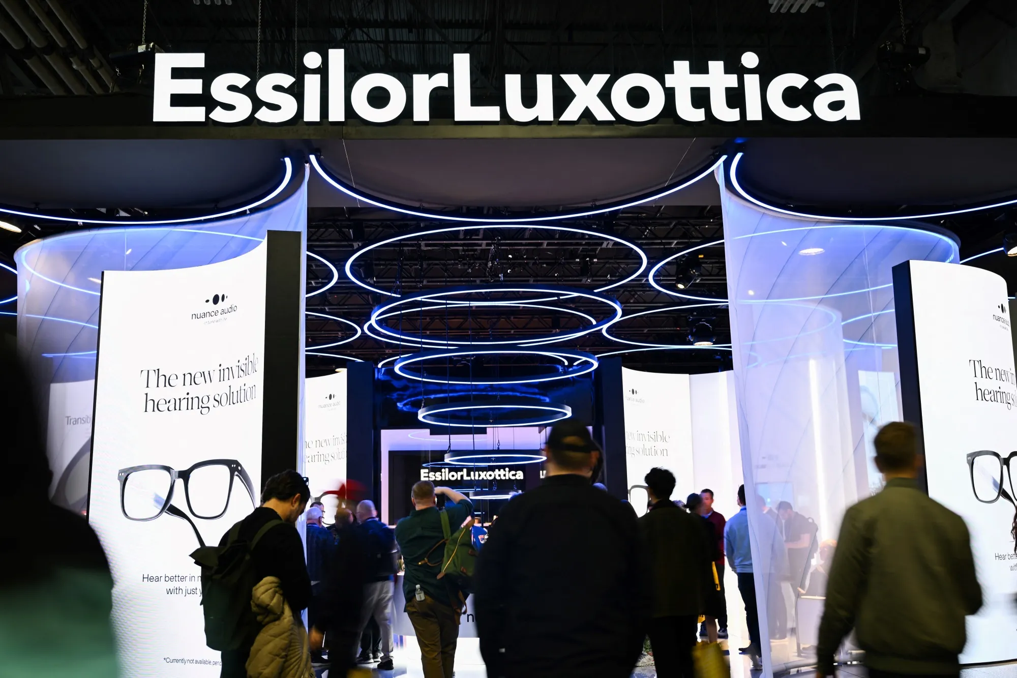 The EssilorLuxottica booth at the Consumer Electronics Show in Las Vegas.