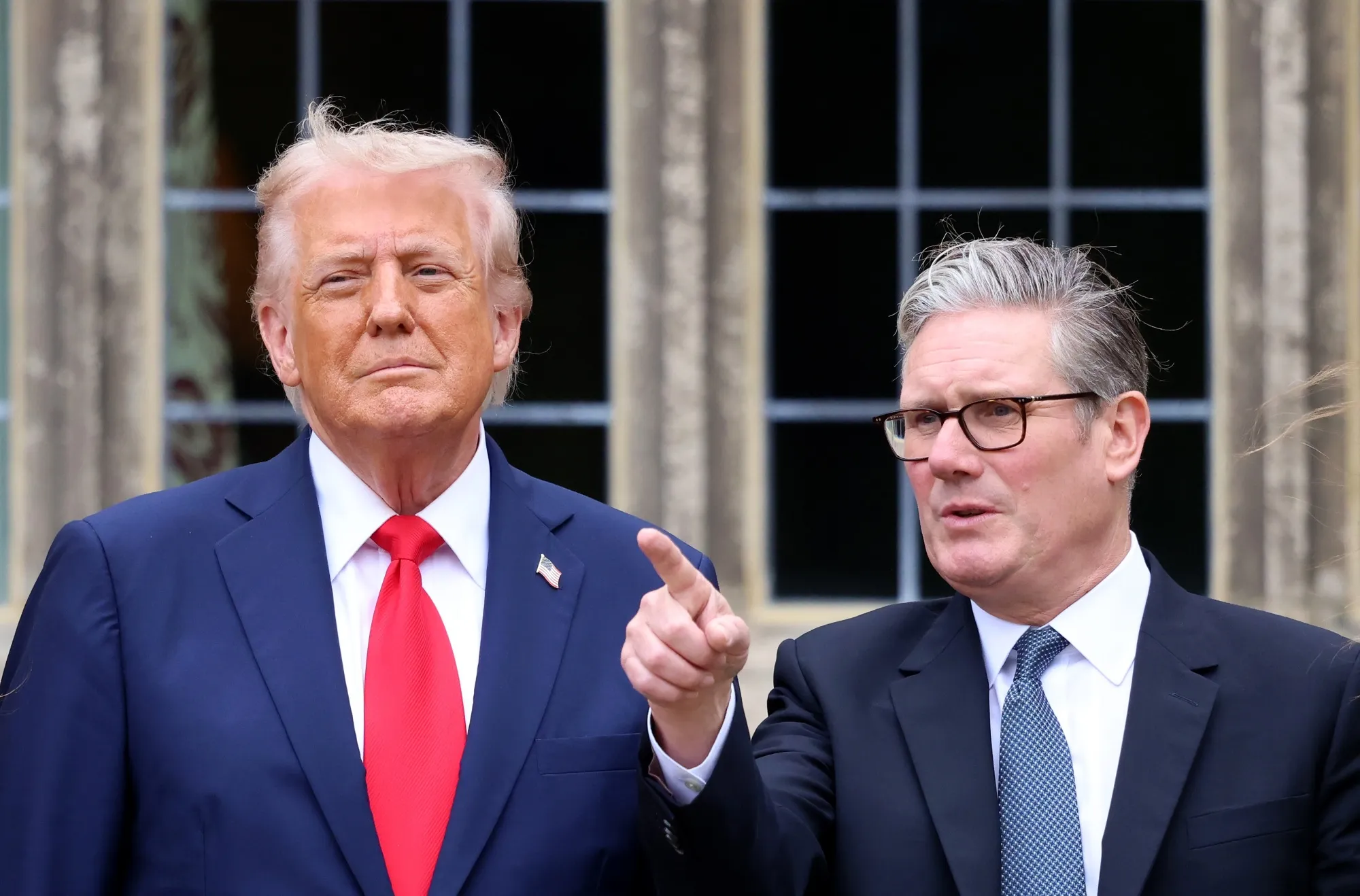US President Donald Trump and Keir Starmer at Chequers in September.