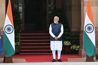 European Commission President Ursula von der Leyen News Conference with Indian Prime Minister Narendra Modi