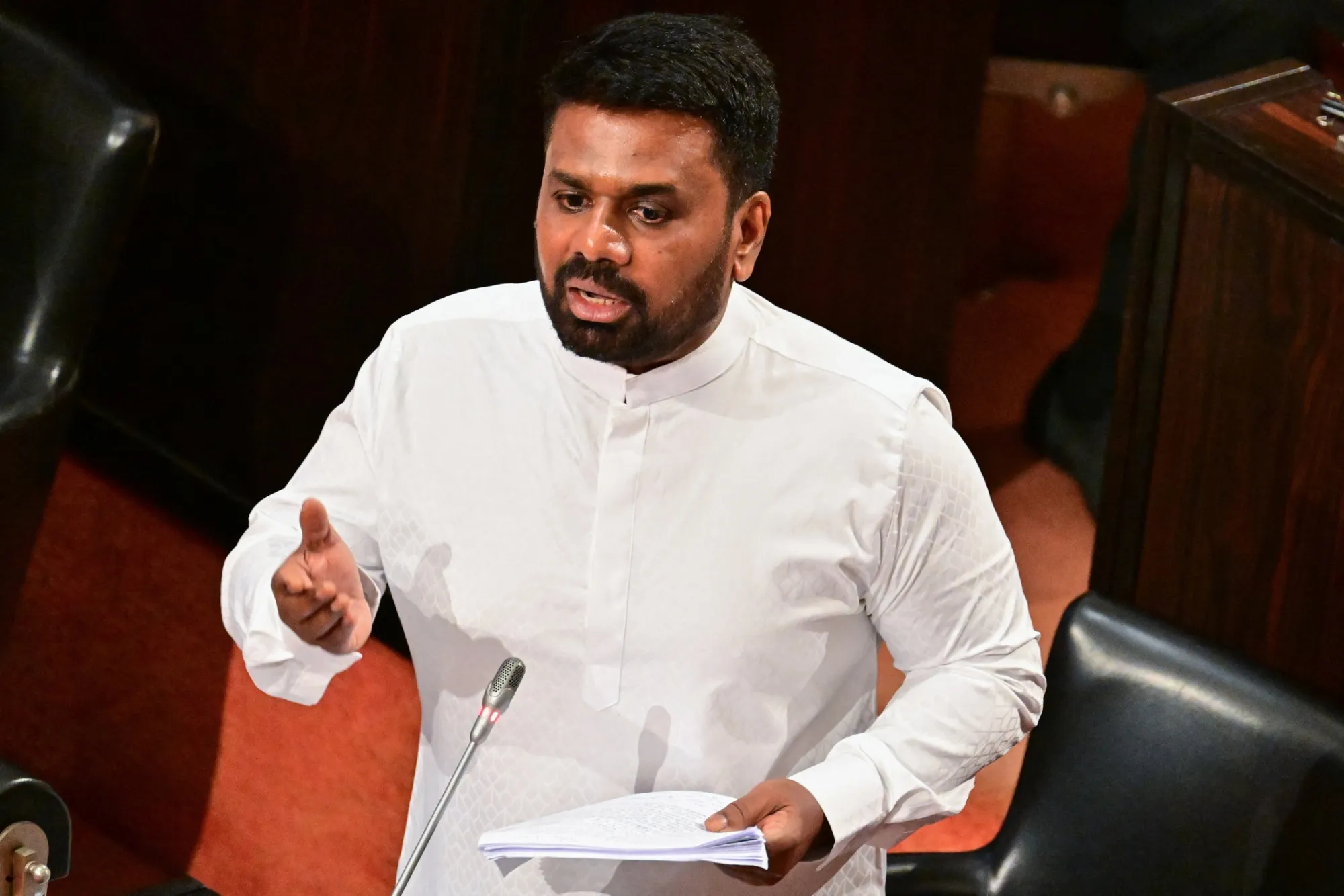 Anura Kumara Dissanayake presents his budget on Nov. 7.
