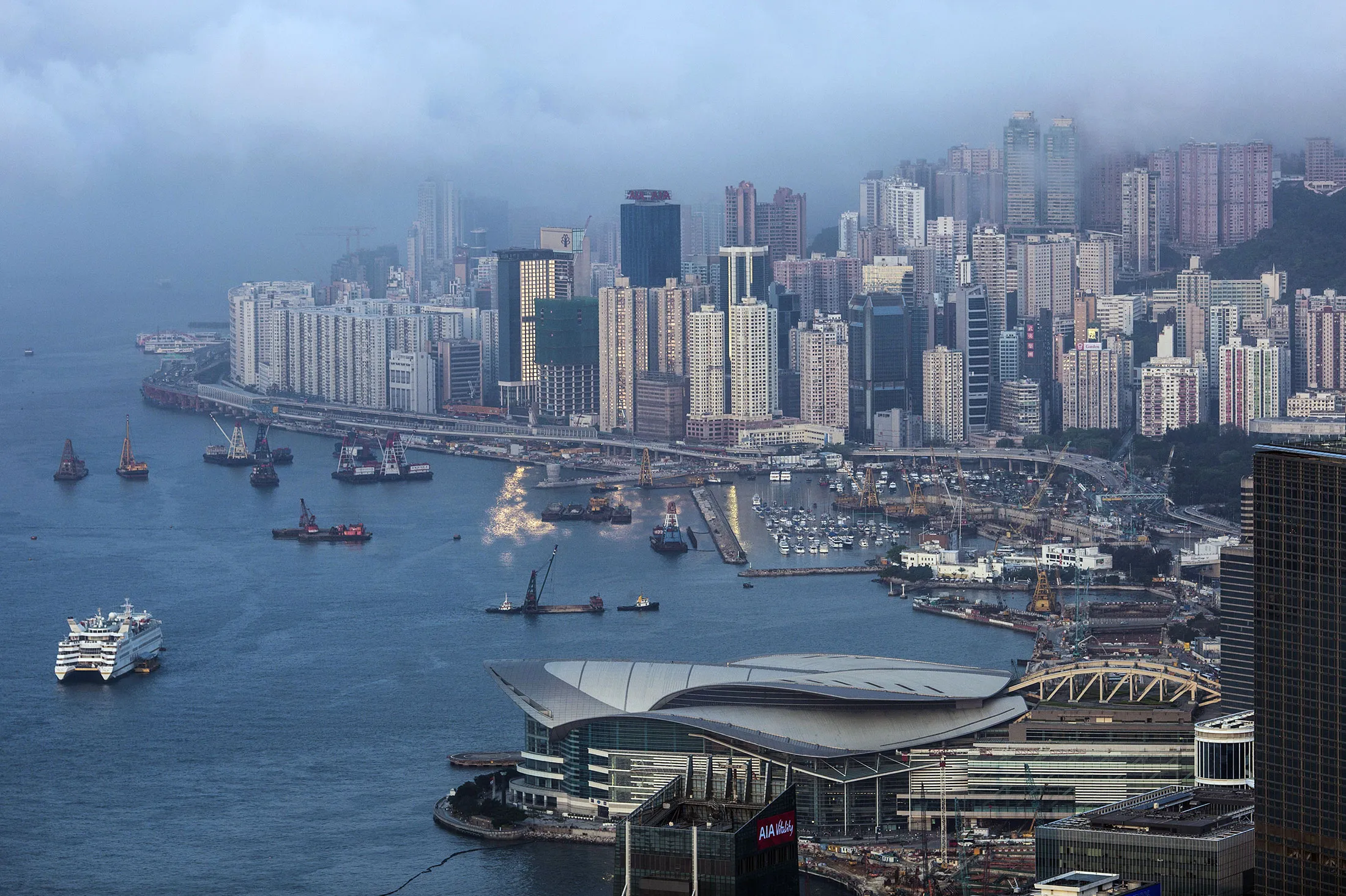 Hong Kong Skyline As China Traders Flee to City In Record Stock-Buying Streak