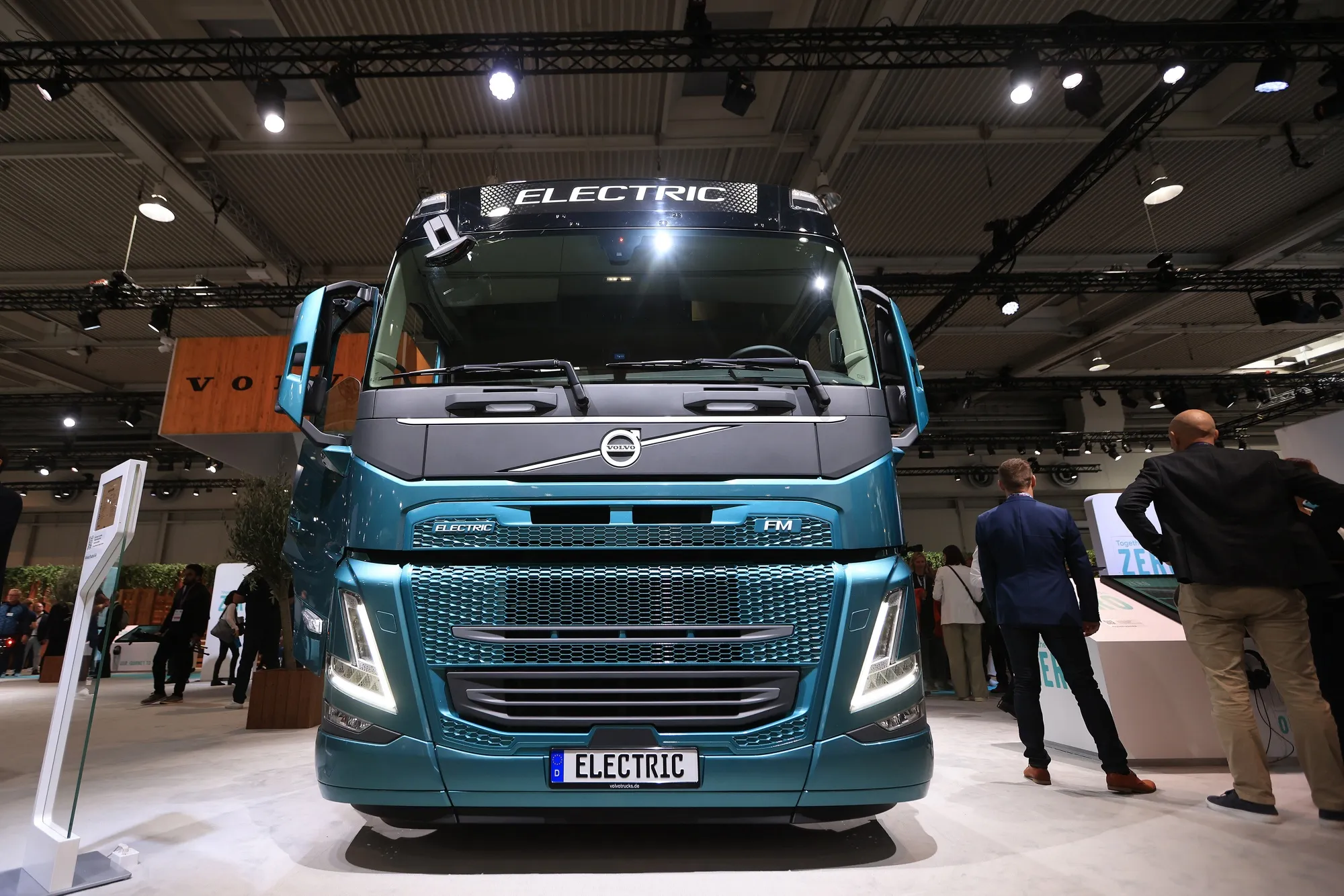 A Volvo AB FM electric truck