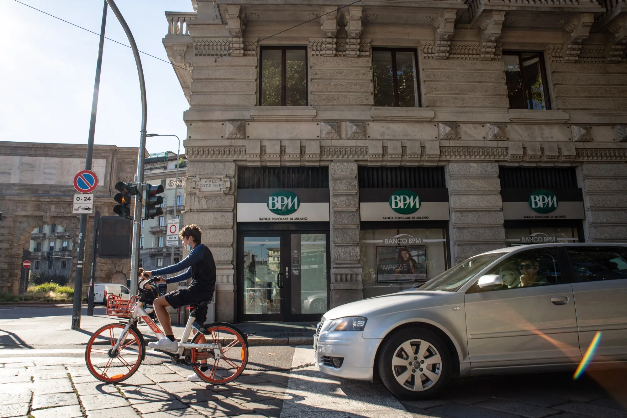 A BPM SpA bank branch in Milan.