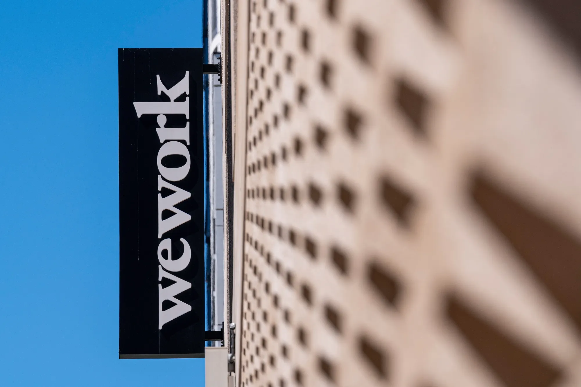A WeWork co-working office space in San Francisco, California, US.