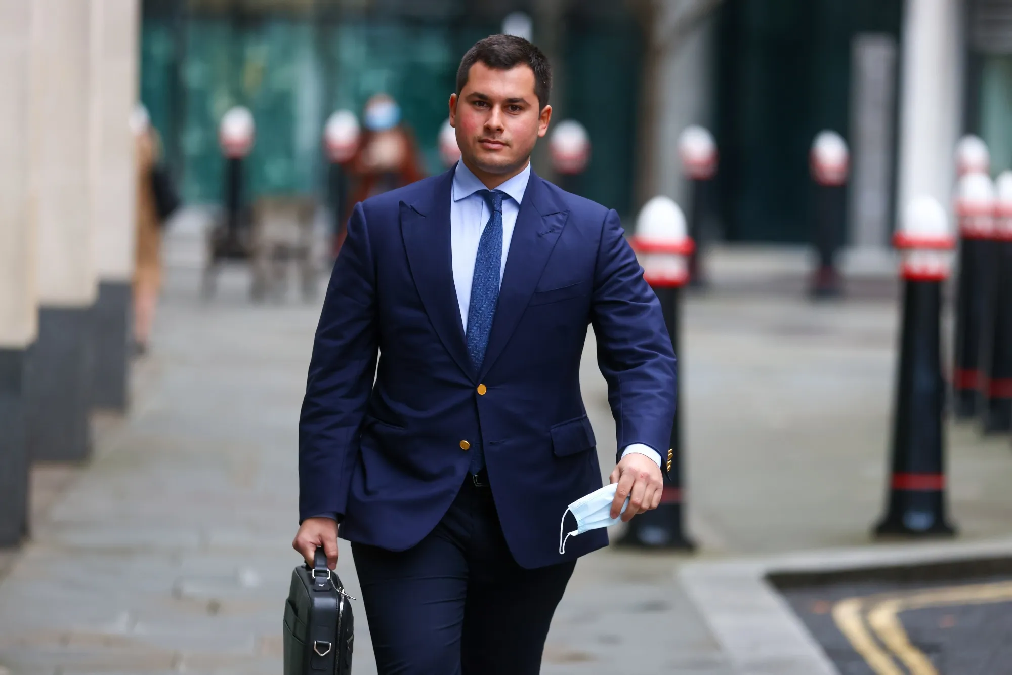 Temur Akhmedov arrives at the Rolls Building in London, on Dec. 9.
