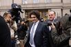 Sam Bankman-Fried departs court in New York in February.