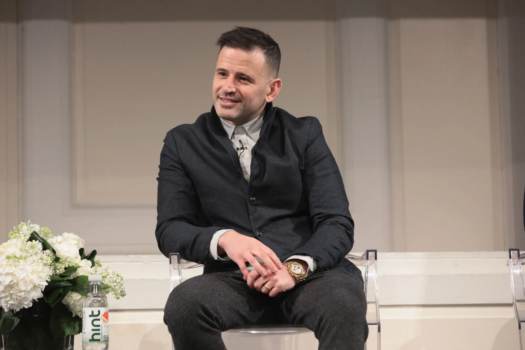 Eugene Remm speaks in New York.&nbsp;