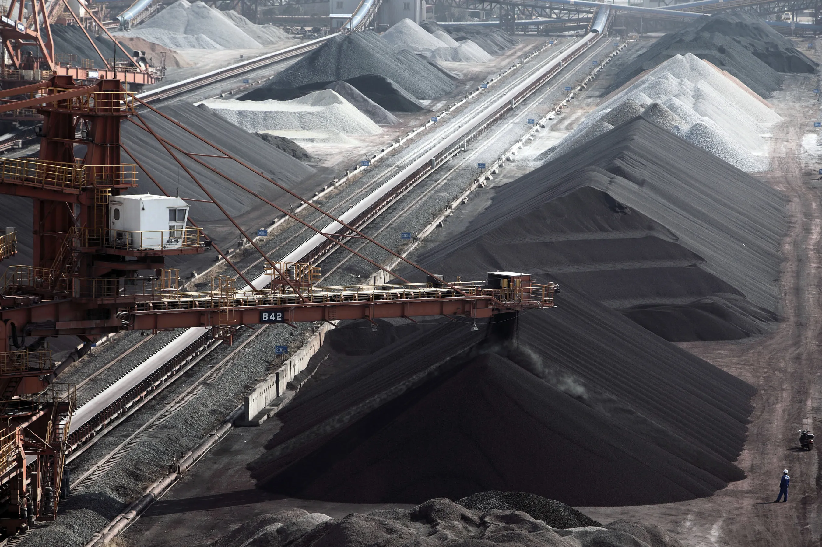 Iron Ore Transfer And Storage Center Operated By The Shanghai International Port Group