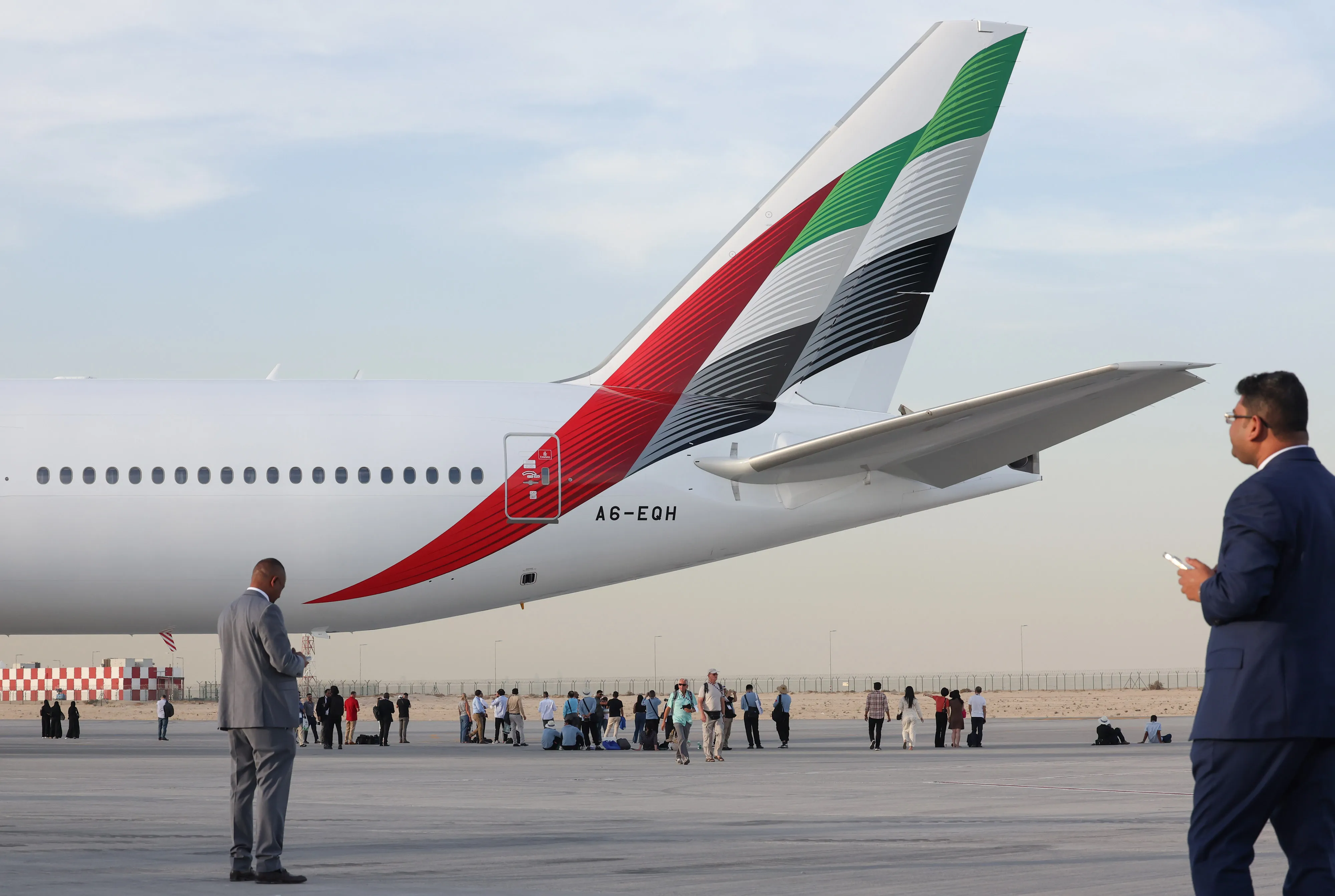 An Emirates Airlines Boeing 777.