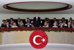 Turkish President Recep Tayyip Erdogan attends the 93th Victory Day Anniversary at Ataturk Cultural Center in Ankara, Turkey, on Aug. 30, 2015.
